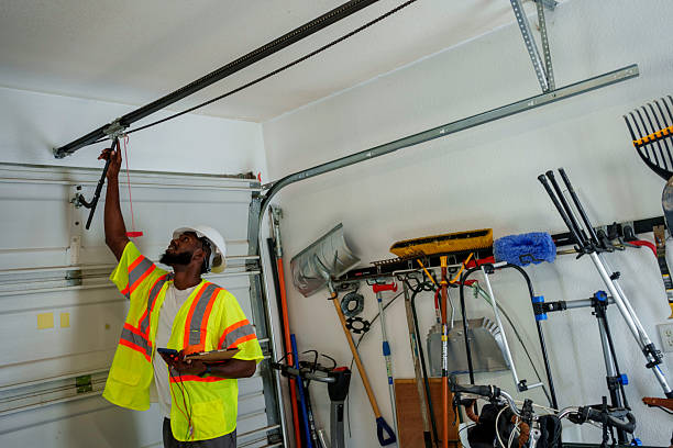 Professional Garage Door Roller Replacement technician working in Becker, MN